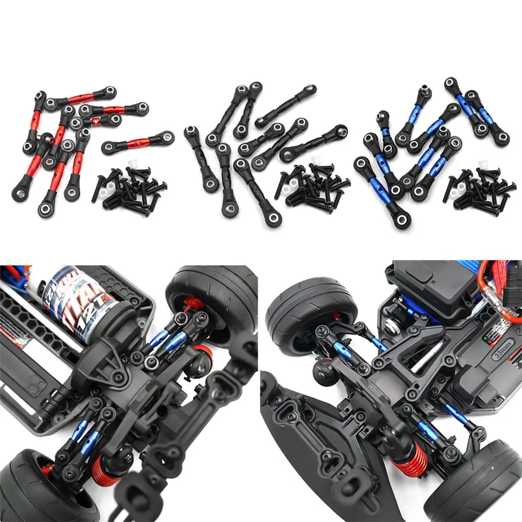 

9pcs Metal Link Rod Linkage Steering Link Rod Set for VXL 4-Tec 2.0 VXL AWD Chassis 83076-4 1/10 RC Car Upgrade Parts