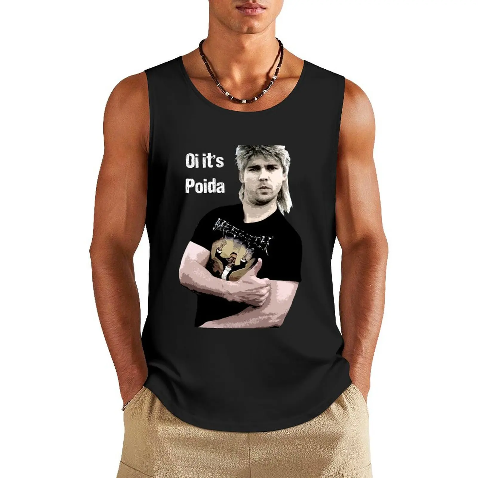 

Poida Full Frontal Aussie Funny Shirt Tank Top gym shirt man sleeveless shirts tops