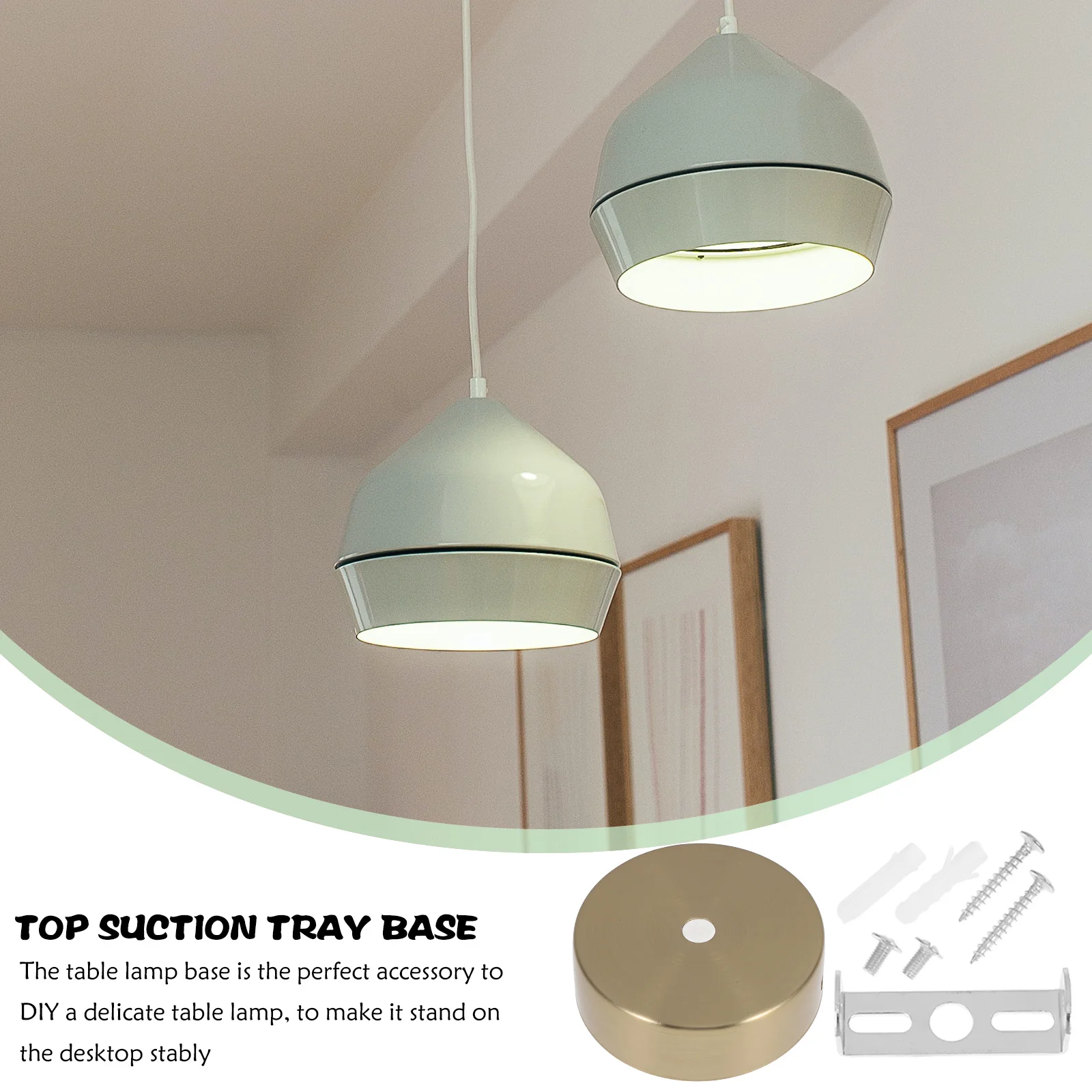 

1Set Round Metal Lamp Base Iron Table Lamp Stand for Office Bedside Night Light Display DIY Decoration Home Lighting Accessories