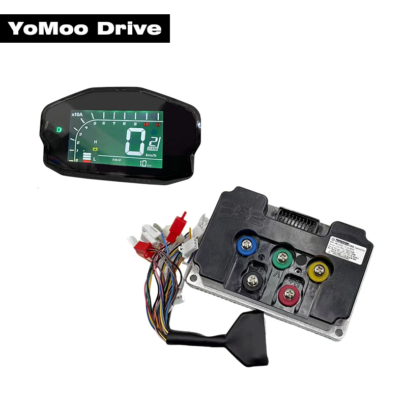 FarDriver ND72340 72V DC 120A Phase 340A 2-3KW V2 Controller Programmable with DKD ONE-LIN Display For Electric Motorcycle