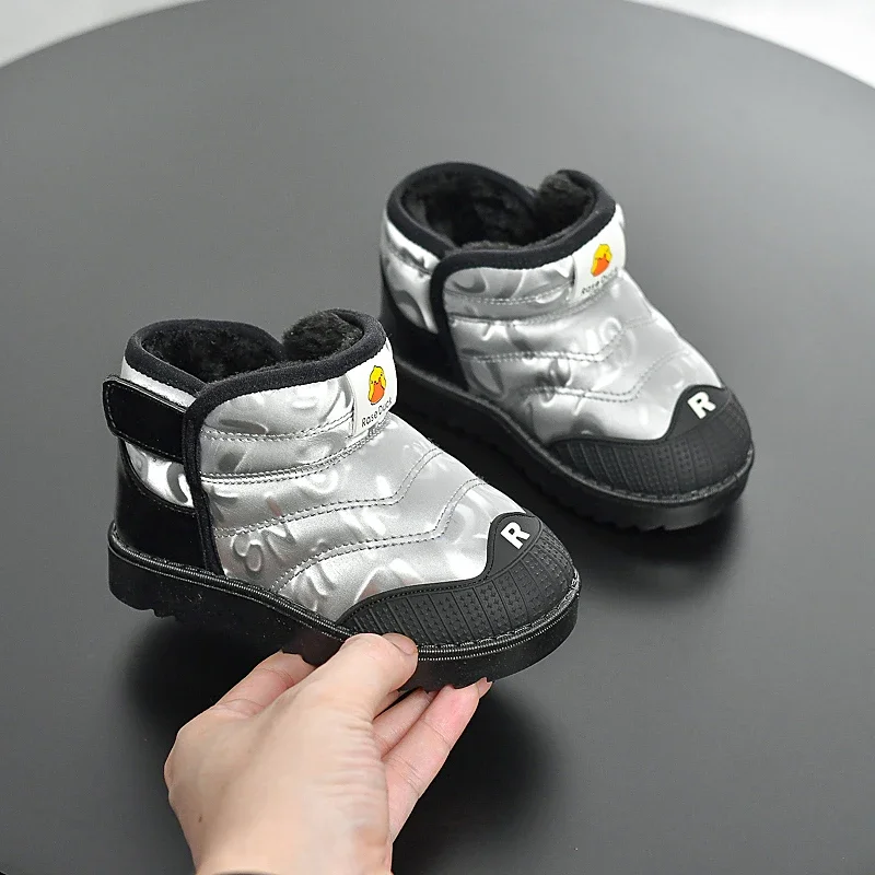 Autumn Winter Baby Girls Boys Snow Boots Children Warm Plush Boots Waterproof Windproof Kids Cotton Shoes Infant Toddler Boots