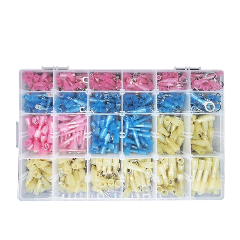 480PC Seal Electrical Butt Connectors Solder Marine Grade Heat Shrink Wire Connectors For Marine Car Truck Wire Joint