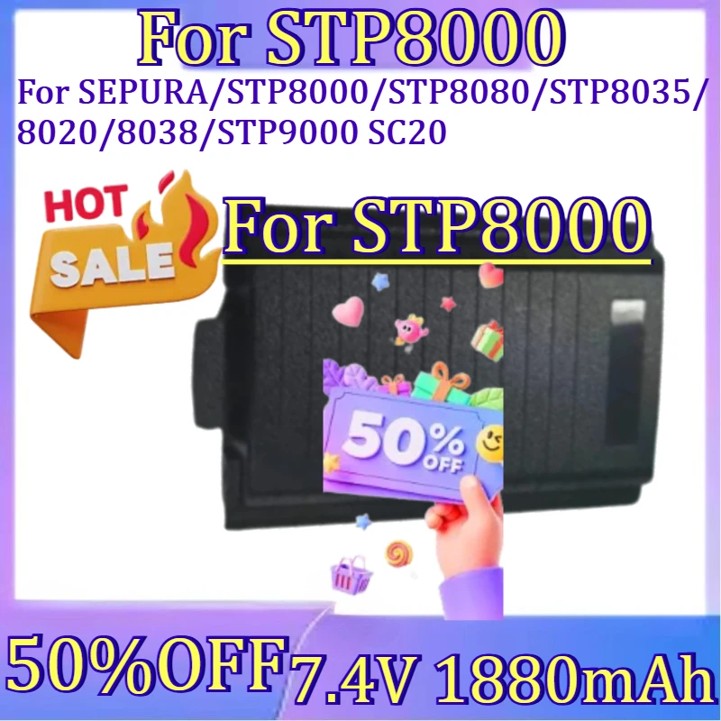 

Новый высококачественный аккумулятор 7.4V 1880mAh для раций SEPURA/STP8000/STP8080/STP8035/8020/8038/STP9000 SC20