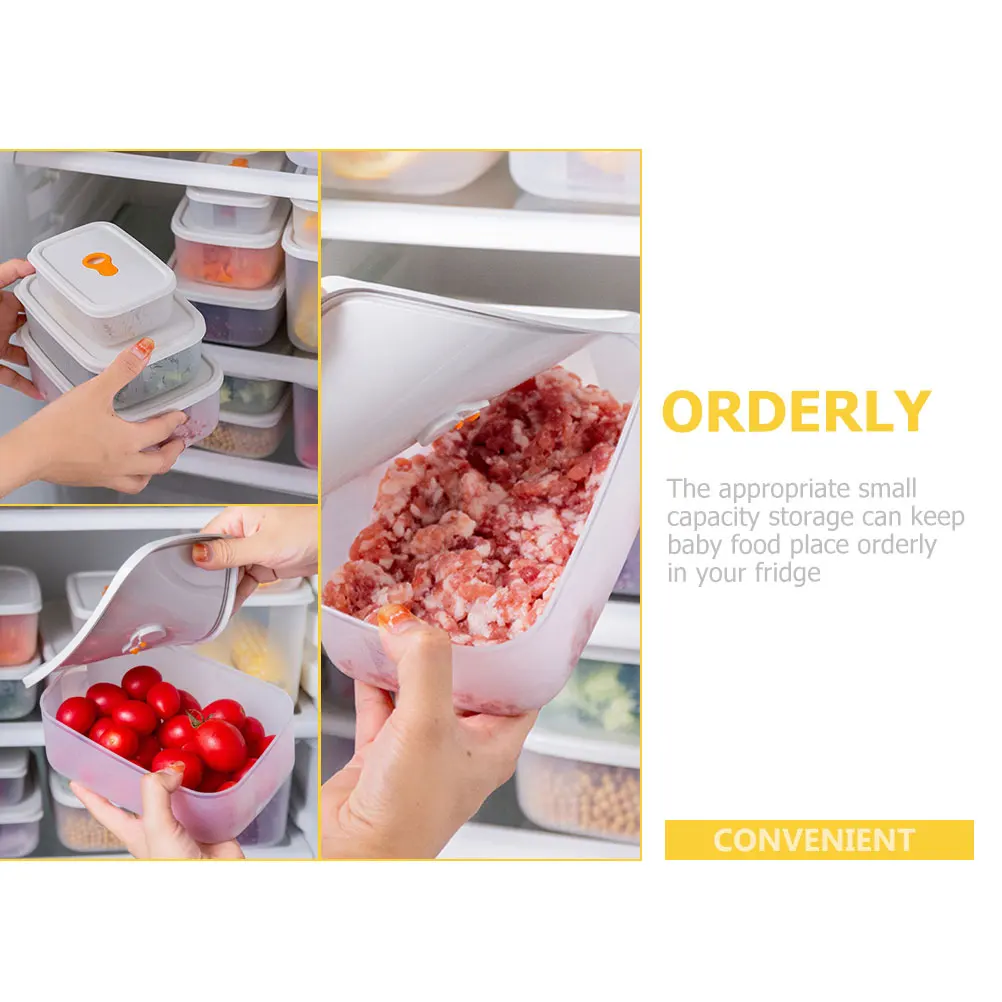 

3pcs Freezer Container Baby Food Storage Boxes Reusable Sealing Fresh Snack Storage Kids Lunch Box Containers for Fridge Keep