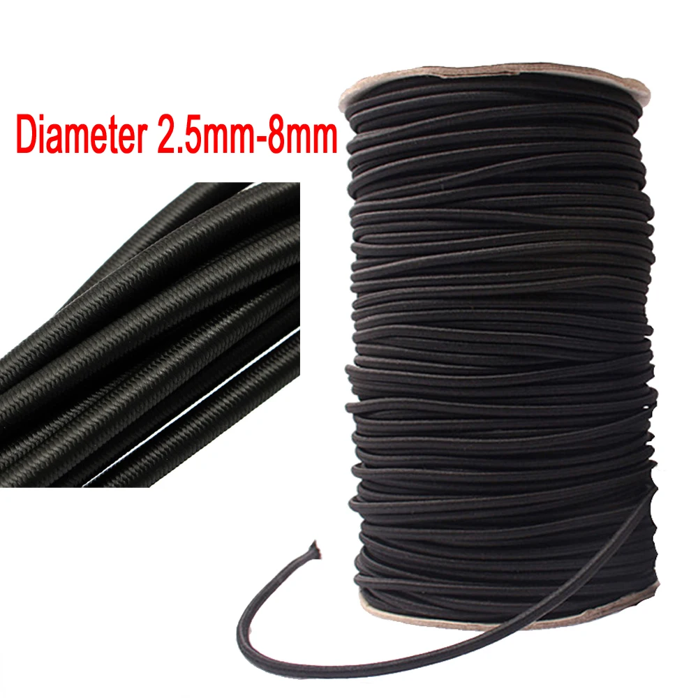 Strong Elastic Rope Cord Bungee Shock Cord Stretch String for Outdoor Camping Tents Kayak Boat Bag Luggage