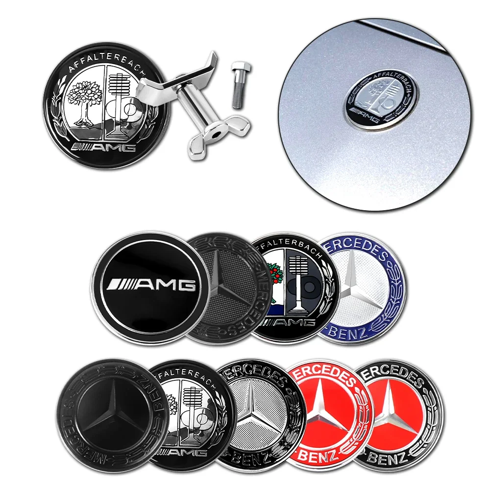 1 шт. 42 мм 3D металлическая эмблема передней капота автомобиля значок на крышку багажника для Mercedes Benz W203 W204 W205 W206 W212 W213 W222 W223 Стайлинг