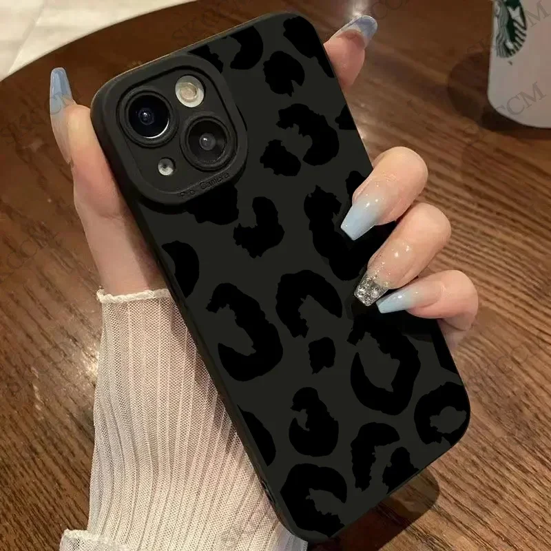 Leopard Design Camera Lens Protective Phone Case For iPhone 15 Cases iPhone 14 13 12 11 Pro Max XS XR X 7 8 Plus 15 Cover