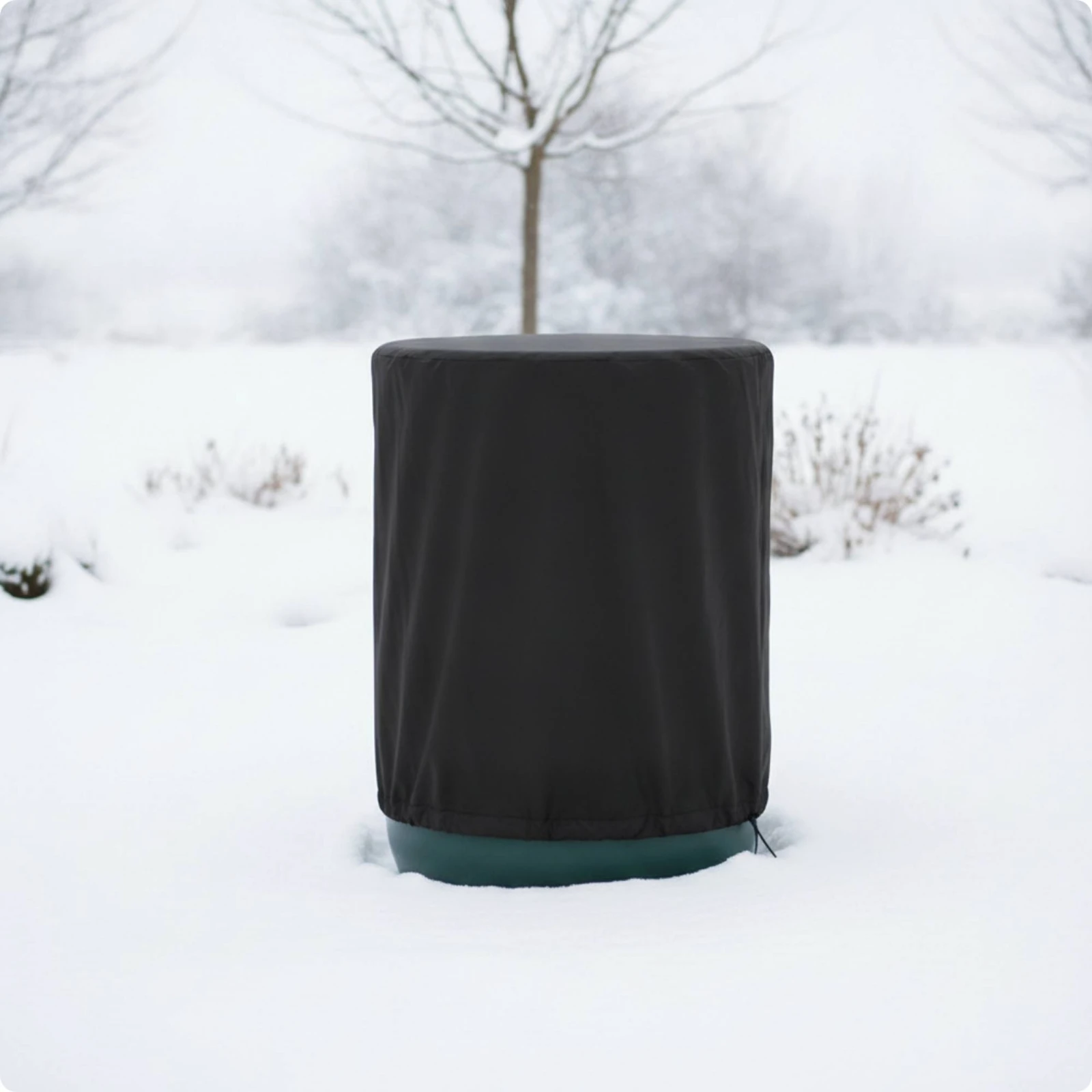 Water Pail Dust Cover Weatherproof Barrel Cover with Drawstring Adjustable Heavy Duty for Garden, Backyard