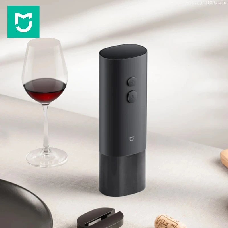 

Электрический штопор MIJIA на батарейках, автоматический открыватель для бутылок красного вина и пива с резаком для фольги, кухонные аксессуары