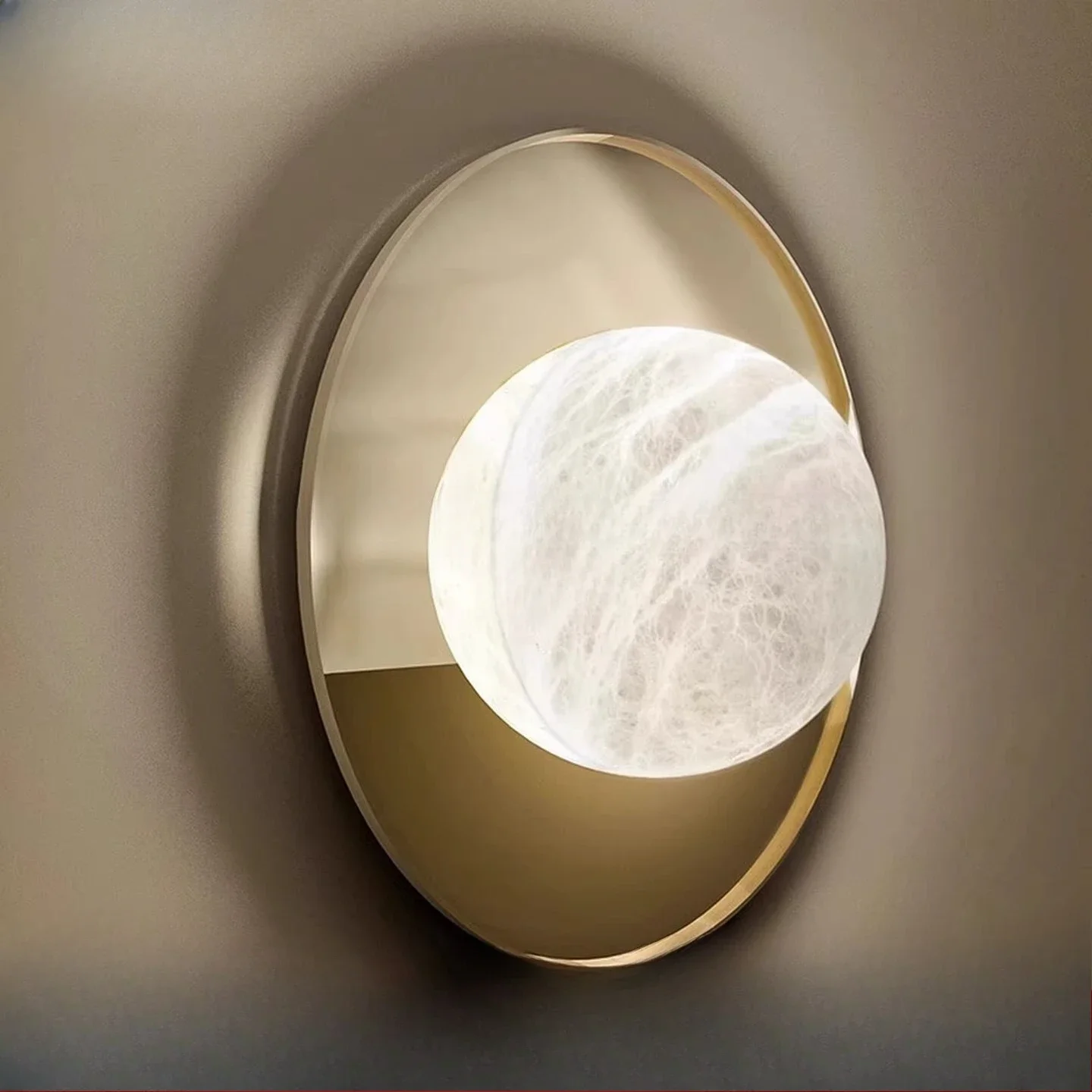 Light Luxury Spanish Marble Wall Lamps Design Sense Parlor Bedroom Background Atmosphere LED Sconces Wall Decoration Corridor