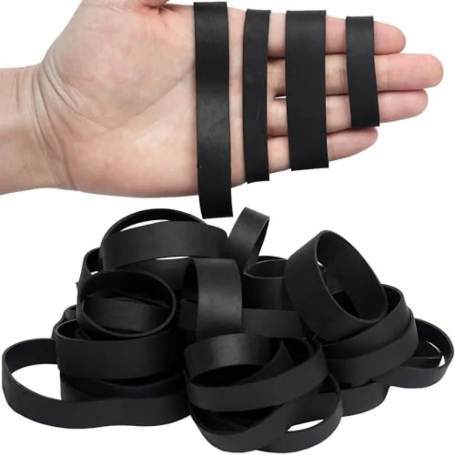 

-Rubber Bands Assorted Sizes Black Mixed wide Elastic Bands for for Survival Office Supply size82, size#94, size#84, size#105 T