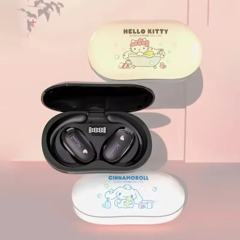 

Sanrio Ear Hook Wireless Earbuds YX24 Hello Kitty Cute Earphones Bluetooth 5.4 Noise Reduction Sport Headphones Touch Control