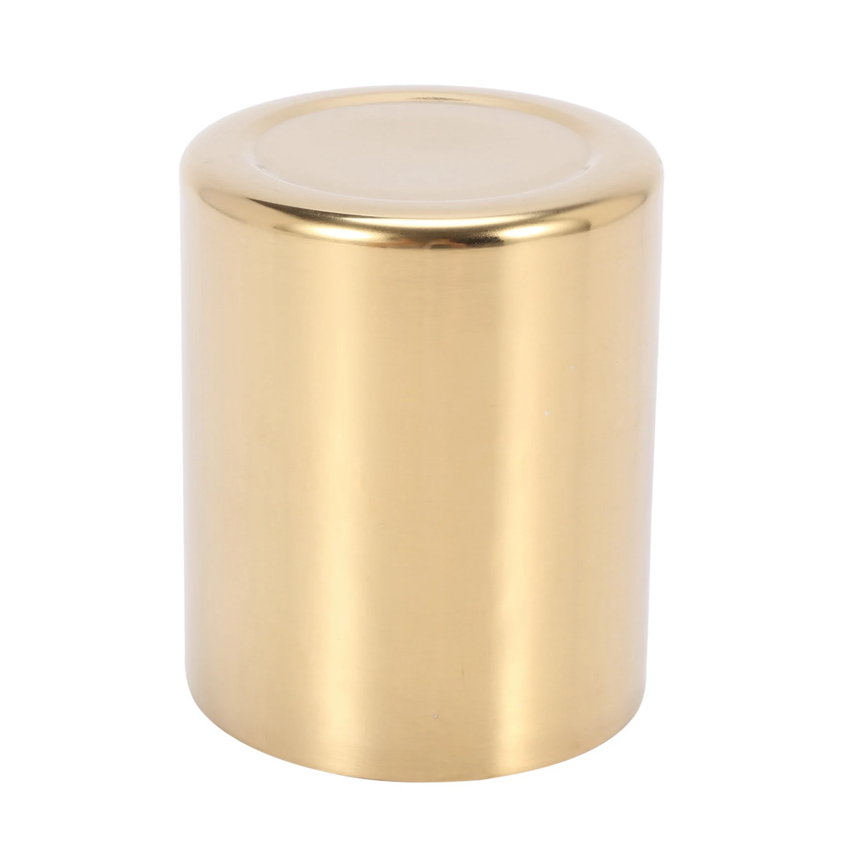 Superior-4-Piece Pencil Cup Holder Pen Pot Makeup Brushes Holder Desk Stationery Organizer Stainless Steel (Gold)