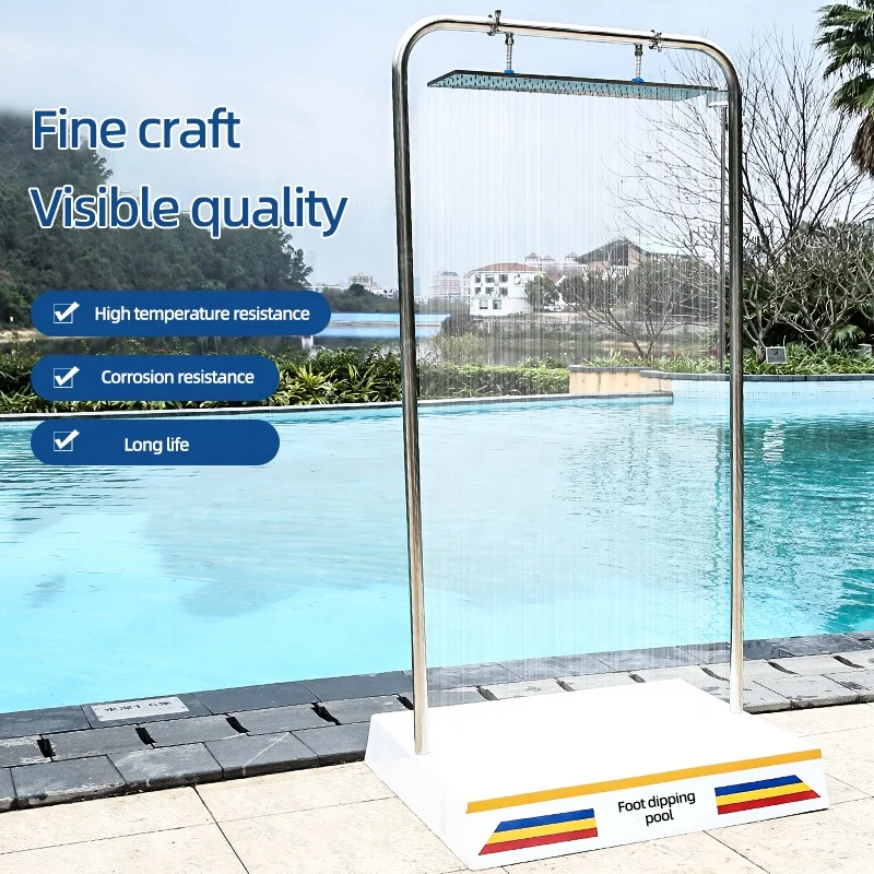 

Stainless Steel 304 JinDe JD-0028 Pool Spa Bathtub Vichy Shower With Massage And Water Curtain Includes Pool Fountain Feature