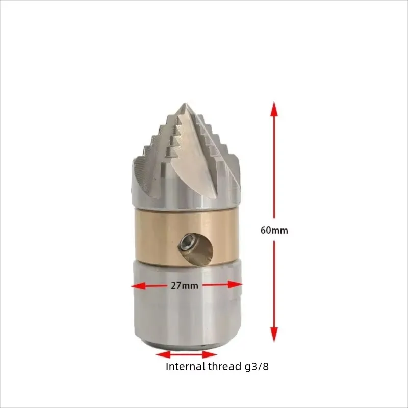 Mini Quenched Stainless Pipe Jetter Nozzle Rotating Descaling Fitting Remove Sludge Grease Fit For Pipeline Cleaning Equipment