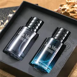 Brand Perfume Men Gift Box 2pcs Set 100ml Lasting Fragrance Perfumes De Mujer Floral Scent Man Cologne Pheromone Parfums Homme