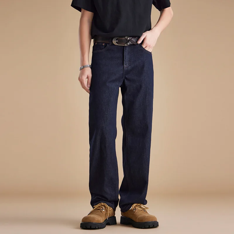 

Original Color Jeans Men Vintage Fashion Loose Casual Straight Denim Pants Jeans Man Streetwear Wide Leg Baggy Jeans Trousers