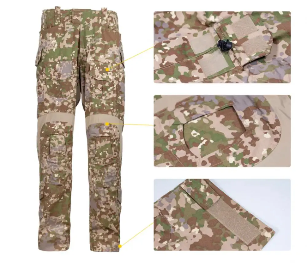 Customized Camouflage Tactics  Outdoor Battlefield G3 Tactical  Pants Tiger Spot Camo Derban Camo Jungle Camo AOR1