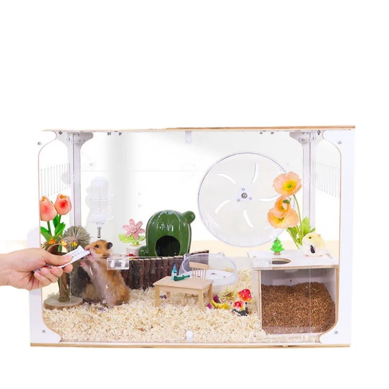

Acrylic Transparent Oversized Villa Golden Bear 60 Basic Crawling Cage Landscaping Supplies Hamster Toys