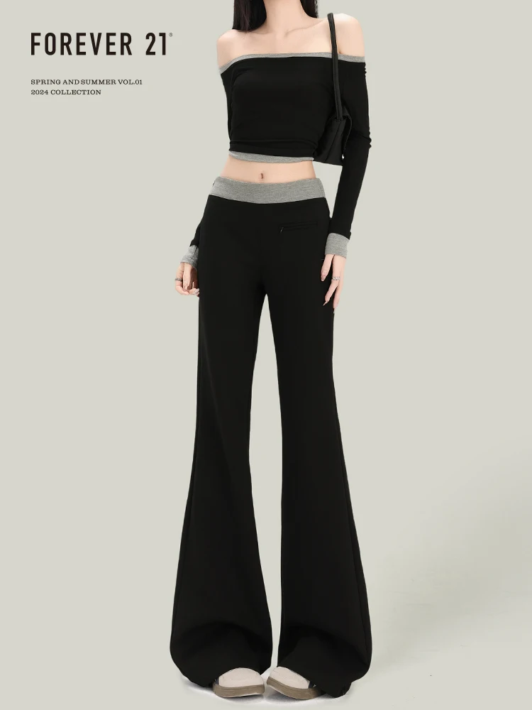 

Женские повседневные брюки Forever 2 American Bla Micro Flared с дизайнерскими вставками, высокой талией, облегающие, эластичные, для йоги