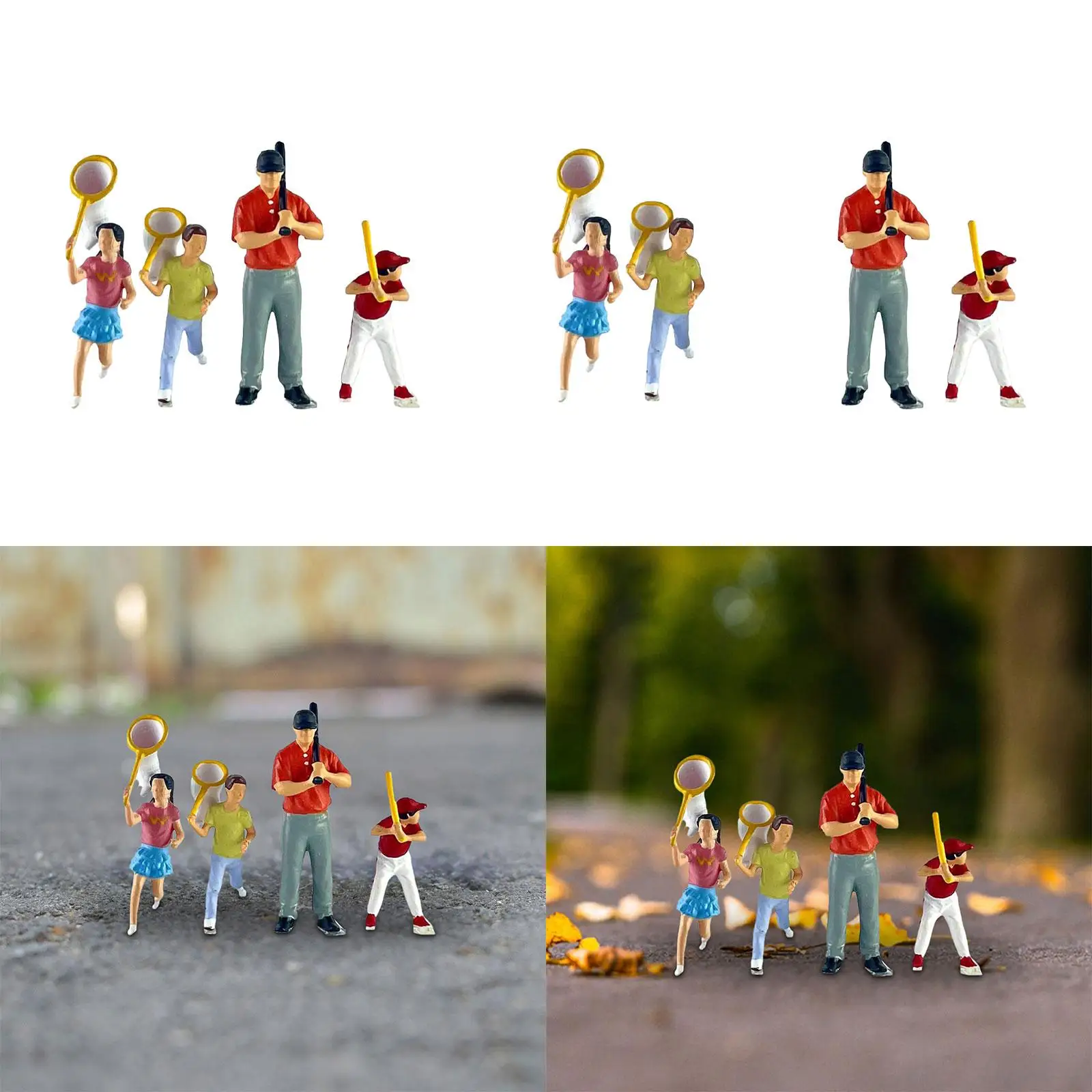 1/64 Scale People Figures Miniature Scene Decor Desk Decoration Tiny People Model for Micro Landscapes Accessories Ornament