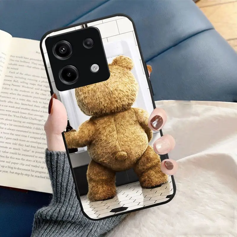 fundas cute teddy panda Phone Cover For Xiaomi Redmi Note13pro note12pro 11pro note10pro 9pro 8pro 9s 9T 8T K40 12C 10C 9C Cases