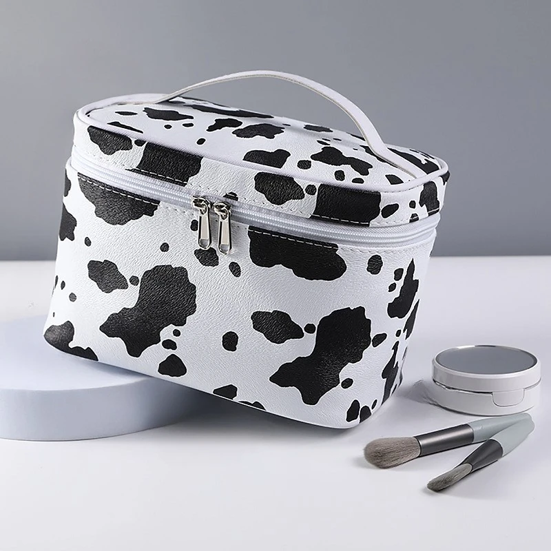 

Cow Pattern Travel Storage Bags Portable Waterproof Large Capacity Travel Makeup Skincare Product Wash Package Daily Necessities