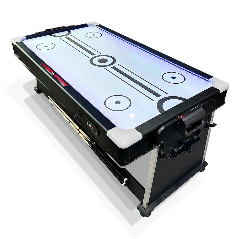

New Designs 7FT Multi Game Tables Rotating Billiard Pool and Air Hockey Table With LED Light Pingpong Table for Entertainment