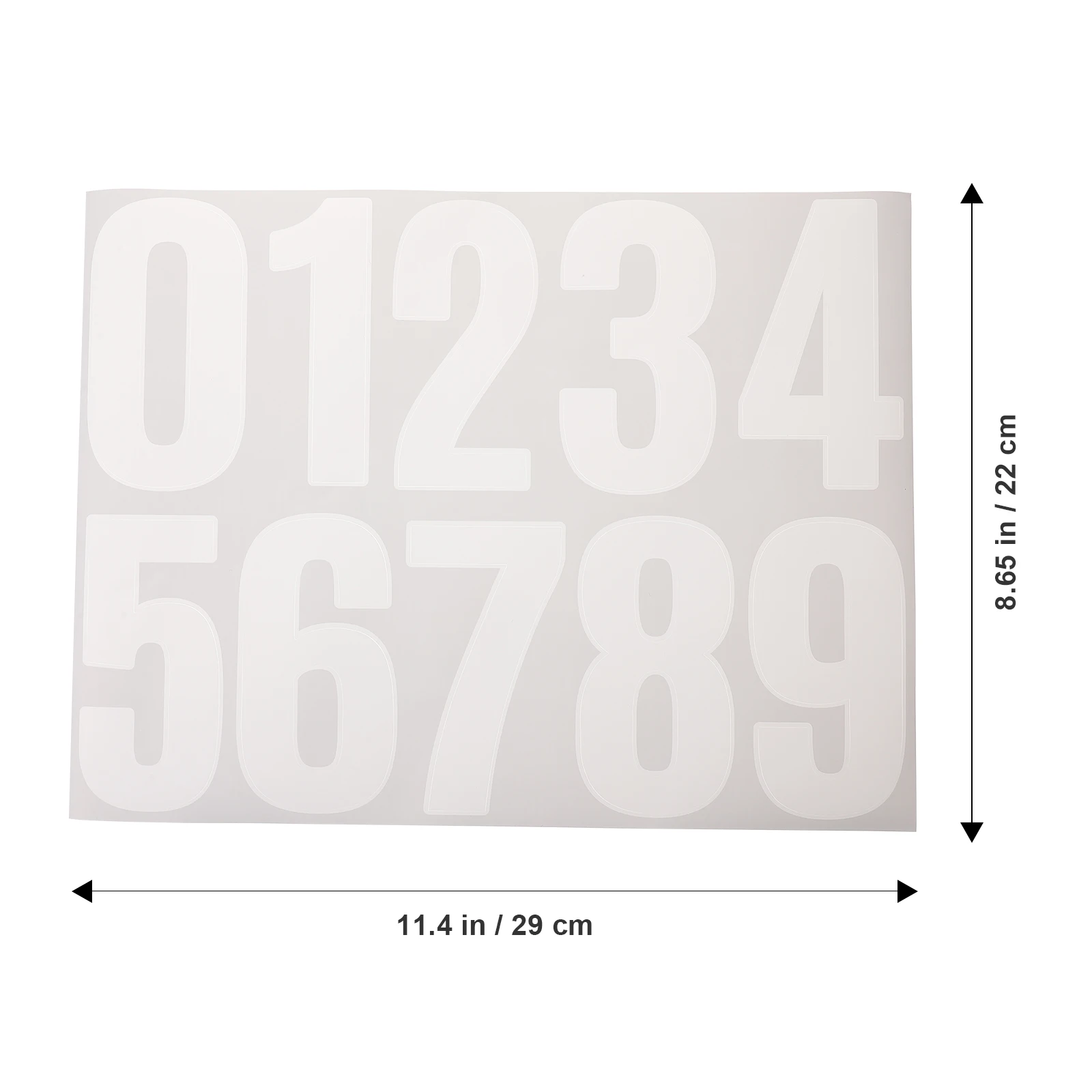 

6pcs 6 Sheets 4-Inch Digital Stickers Self Adhesive Numbers White Large Bin Trash Can Dustbin Mailbox Number Stickers Waterproof