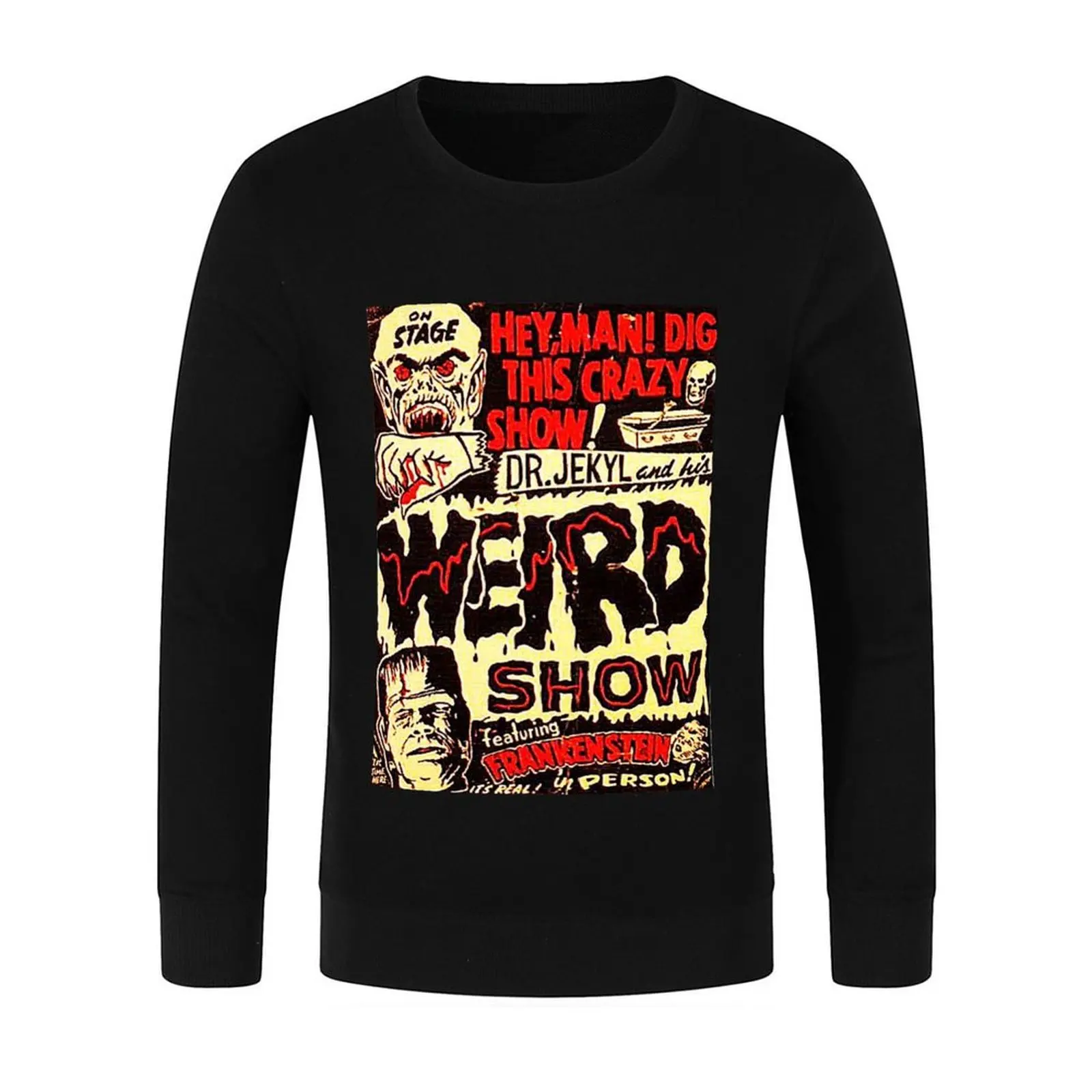DR. JEKYL AND HIS WEIRD SHOW ВИНТАЖНЫЙ пуловер HORROR эстетическая одежда мужская спортивный костюм Фото №2