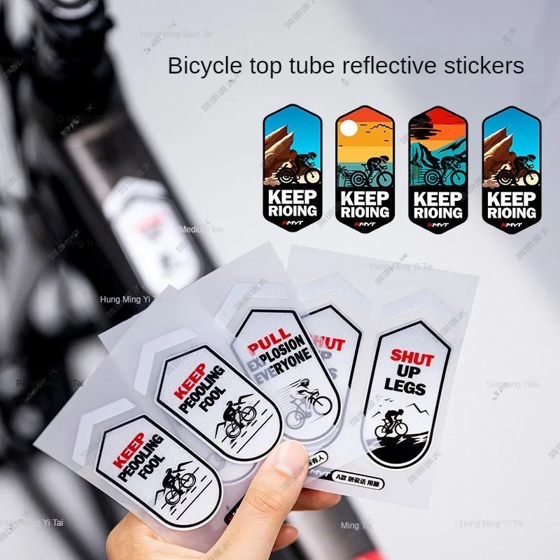 Bicycle Stickers Reflective Stickers for Bicycle Frame Top Tube Decorative Road Bikes Mountain Bikes Frames Waterproof Stickers