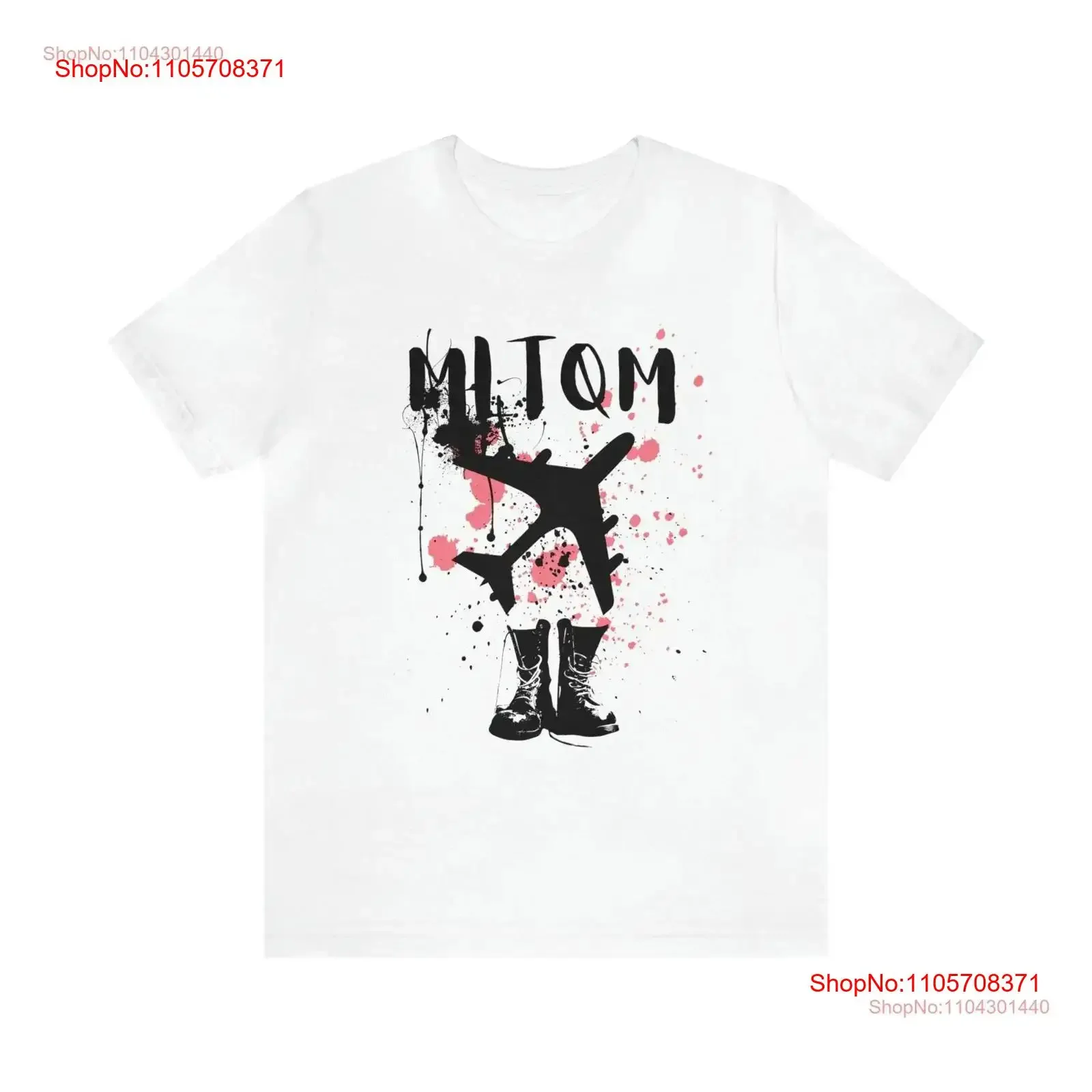 T shirt MLTQM Military Plane Working Boots Spatter Variable Colors vintage Washed Soft Breathable Comfortable graphic Stylish