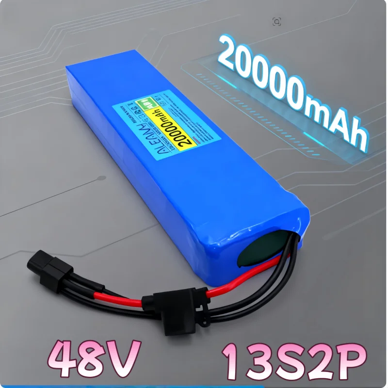 

ultra-large capacity48V 20Ah 13S2P 18650 Lithium Battery Pack with BMS & 54.6V Charger for Bicycle DIY