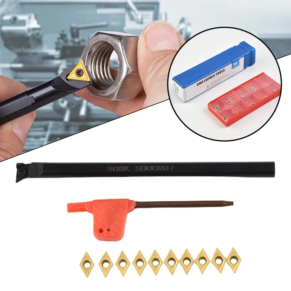 

Manufacturing Holder Carbide Blade Lathe Turn Tool Holder S08K-SDUCR07 8x125mm High Hardness For Stainless Steel