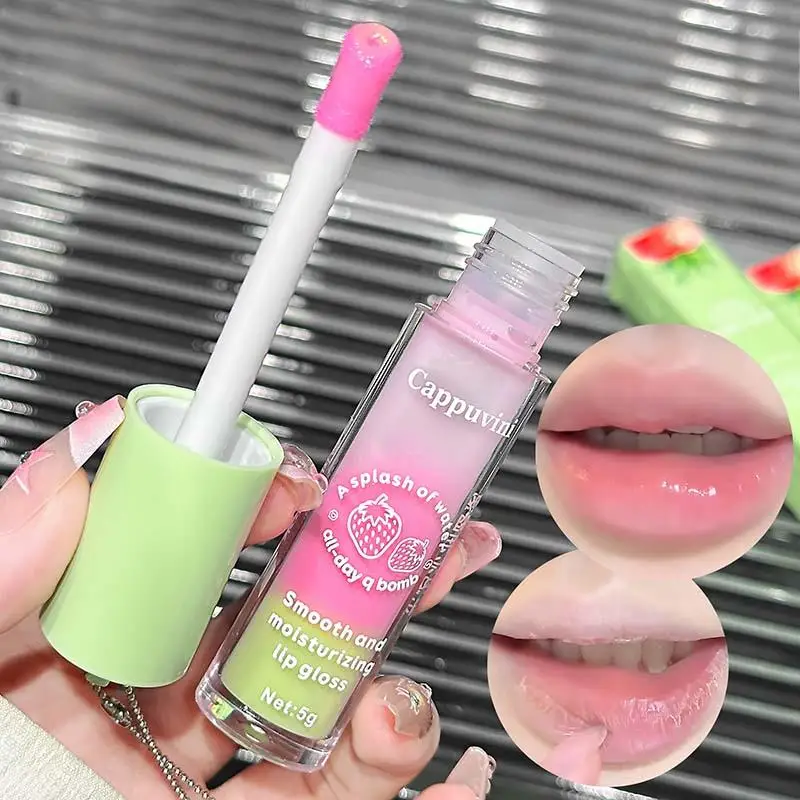 Cappuvini Roze Aardbei Lippenbalsem Waterig Hydraterend Verminder Liplijnen Lipgloss Lipverzorgingsproducten