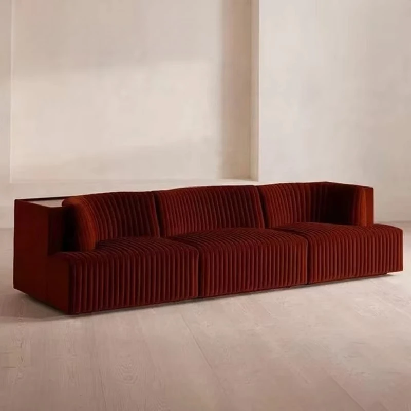 

Nordic light luxury hotel home, villa furniture, modular sofa set, fabric combination sofa, living room sofa