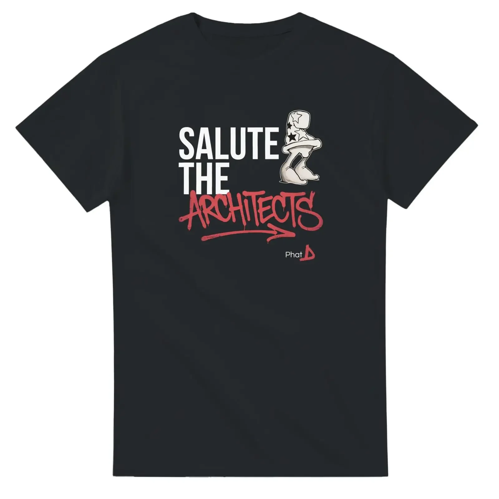 Salute The Architects Graffiti Hip Hop T Shirt Old School Boom Bap 90s Underground Streetwear Retro Rap for DJs Music Producers