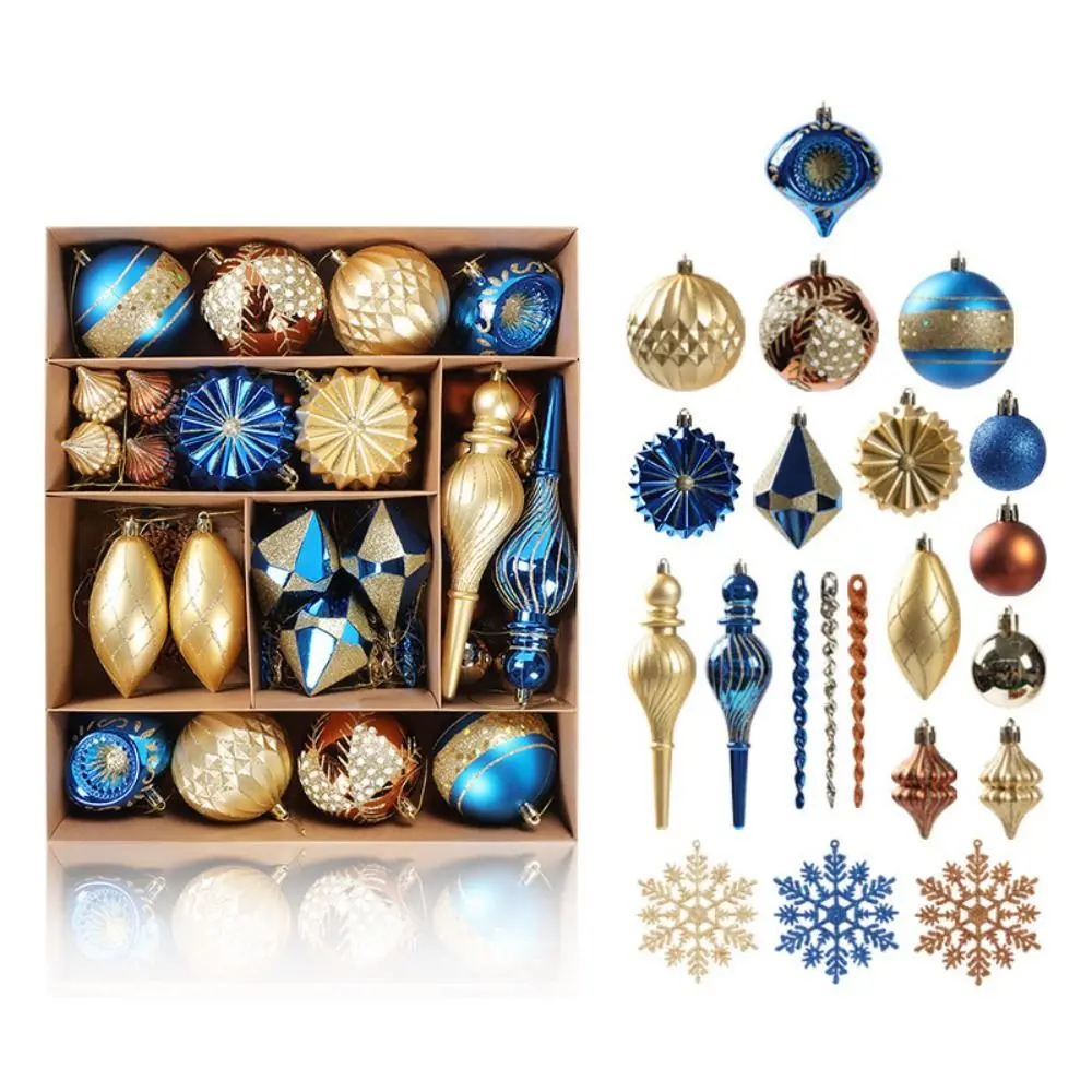 

70 шт. модные пластиковые рождественские шары, набор подвесок, товары для вечеринок, окрашенные шары, подвески на Рождество