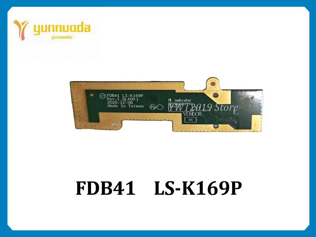 FDB41  LS-K169P  FOR Dell Latitude 9420 Power Button Board  Laptop Junction Board Tested good