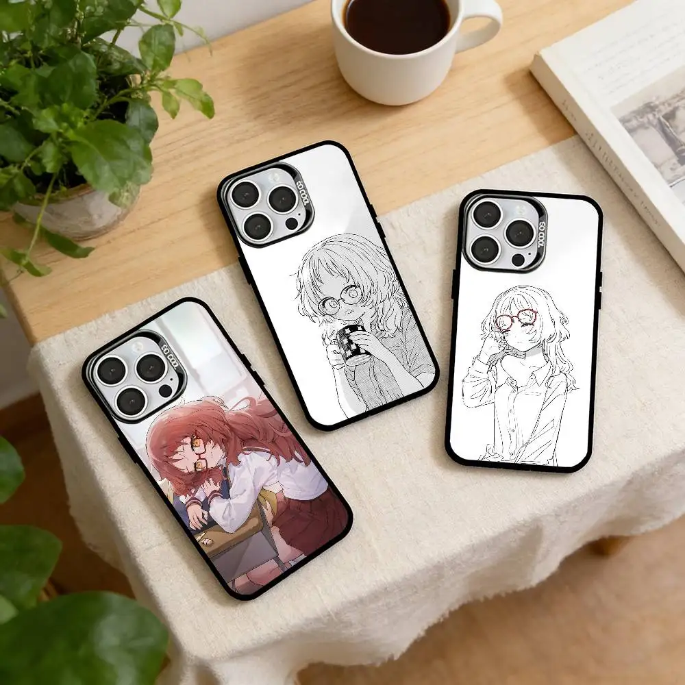 

Super adorable A-Ai Mie Phone Case For iPhone 17,16,15,14,13,12,11 Plus,Pro Max,XS,Colored Silver Plated Inside Cover