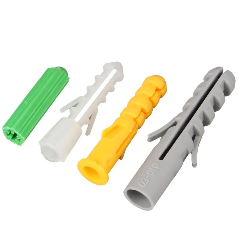 50/100 pcs Plastic Expansion Anchors Drywall Anchors M6 M8 M10 Plastic Anchor Wall Plugs for Screw
