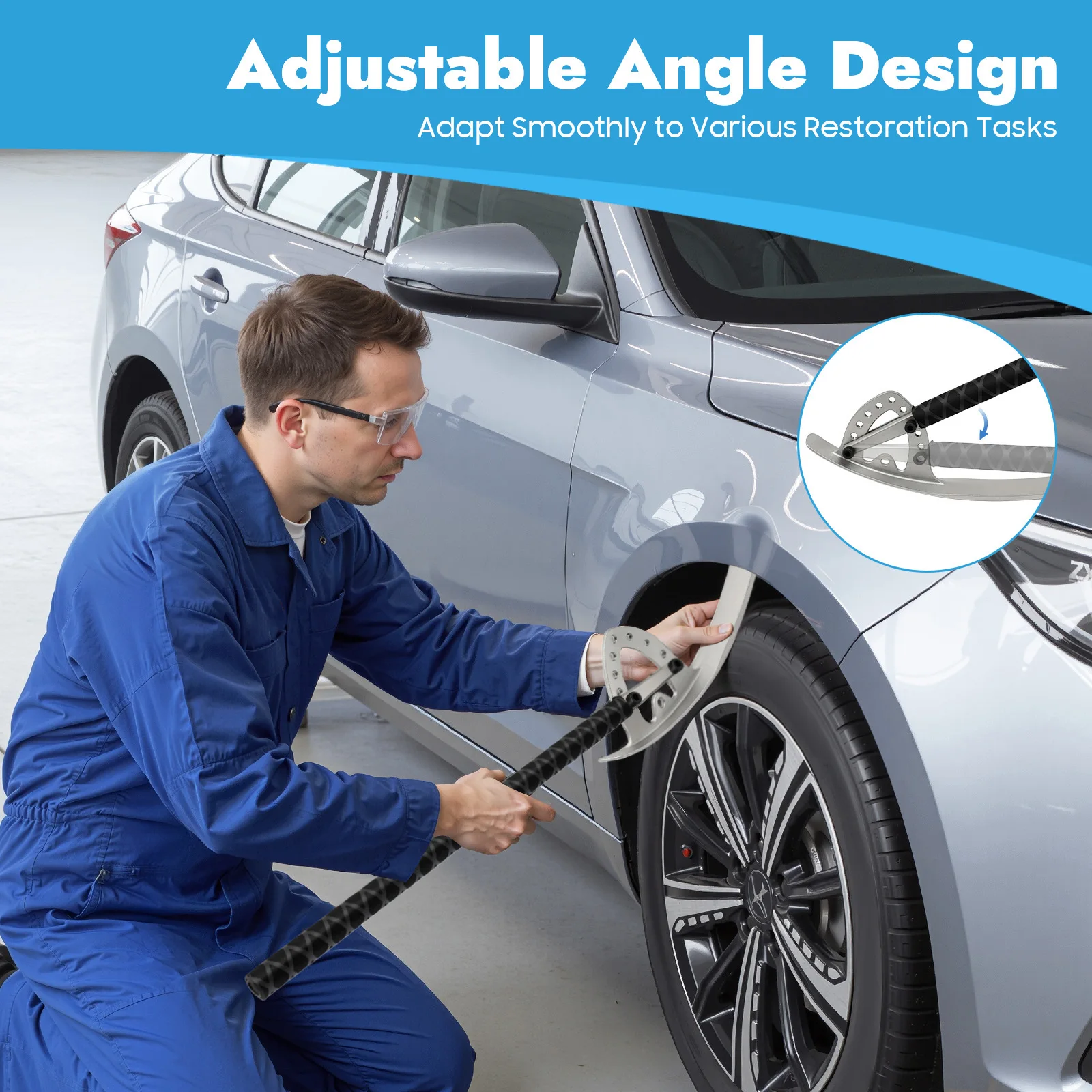 

Car Fender Repair Tool Kit M8 Thread Dent Removal Kit Adjustable Auto Fender Damage Repair Tool for Home Car Repair Shop