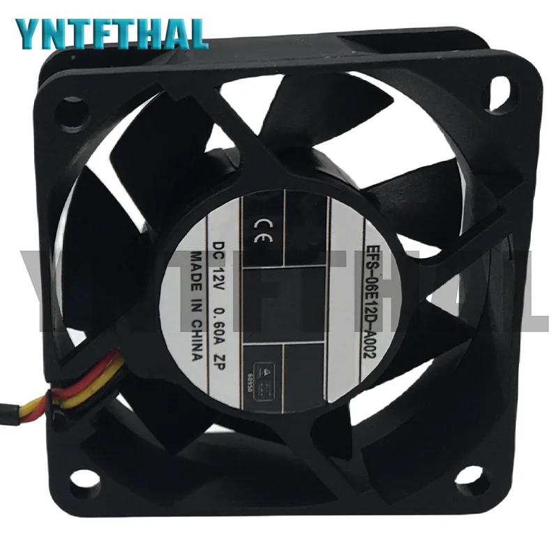 New For EFS-06E12D-AF08 EFS-06E12D-A002 6025 60*60*25MM Cold 12V 0.60A 3 Wires Inverter Fan