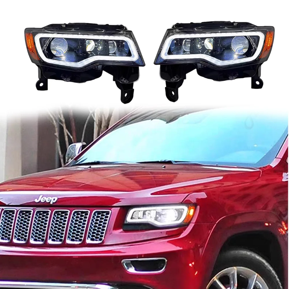 

Car Lights For Jeep Grand Cherokee Headlights 2014-2020 LED Projetor head Lamp Daytime Running Light Automotive Accessories