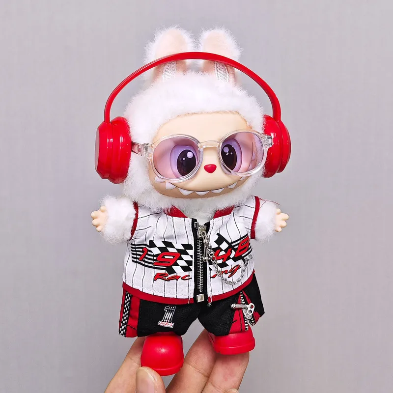 

For Labubu Clothing Fashionable Racing Suits Pants Sets Trendy Toys Cute And Fashionable Dress-Up Accessories Racing Clothes