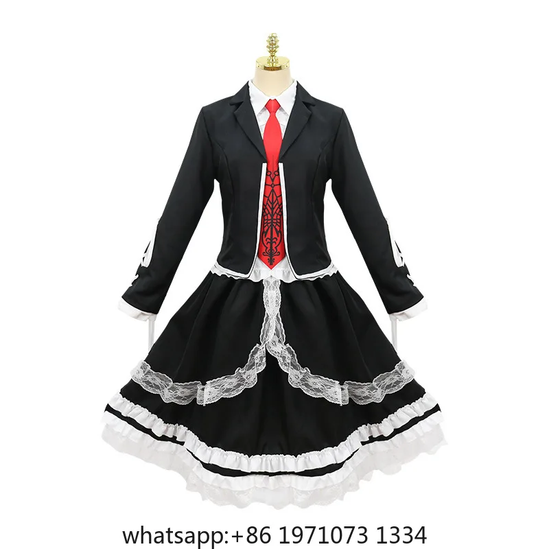 Dangaronpa Celestia Ludenberg Cosplay Dangaronpa Costume School Uniform Women's Halloween Full Set Gothic Lolita Costume Party