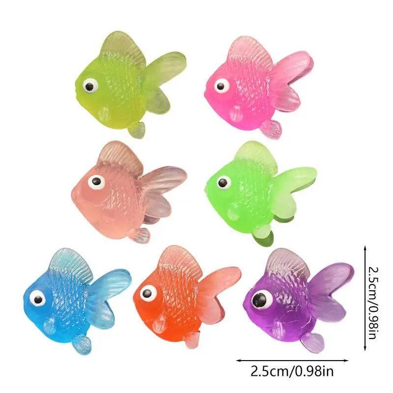 10pcs Mini Gold fish Figurines Fishing Toys Realistic Interactive Soft Tiny Fish Bulk For Fish Tank Sketching Props Decoration