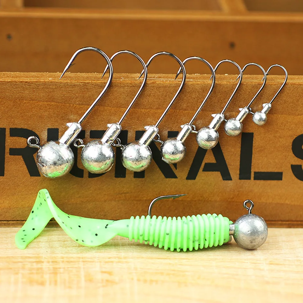 Metal Jig Head Hooks 1g 10g 28g Jigging Hook Barbed Crank Gear Shank for Soft Lure Equipment Carp Fishing Tackle Pesca Fishhook image 6