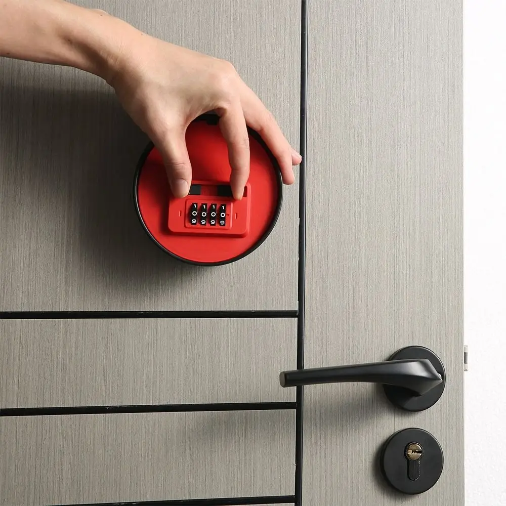Durable Round Shape Password Box Hidden Resettable Code Security Code Lock Wall Mount Combination Lock Home Security