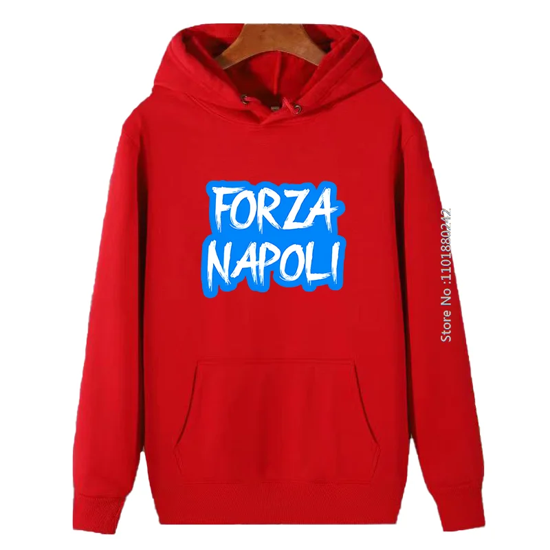 Italy Soccers Champion Napoli Souvenir Hooded Shirt Street Fashion Graphic Hooded Sweatshirts High Quality Men\'s Winter Clothes